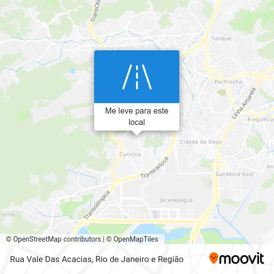 Rua Vale Das Acacias mapa