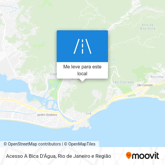 Acesso A Bica D'Água mapa