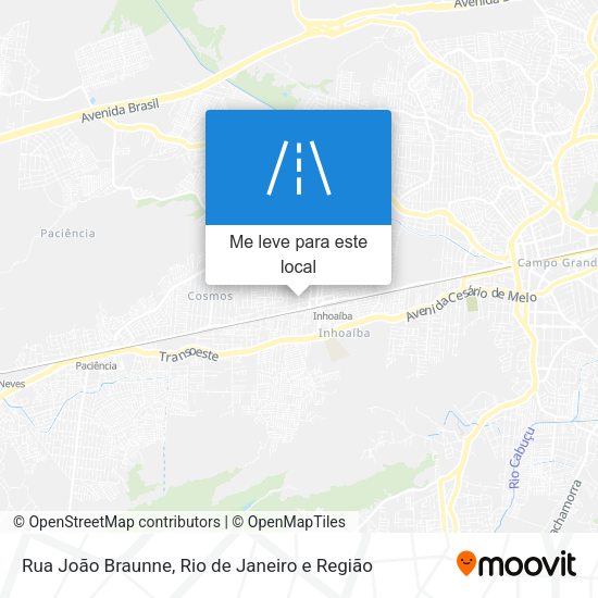 Rua João Braunne mapa