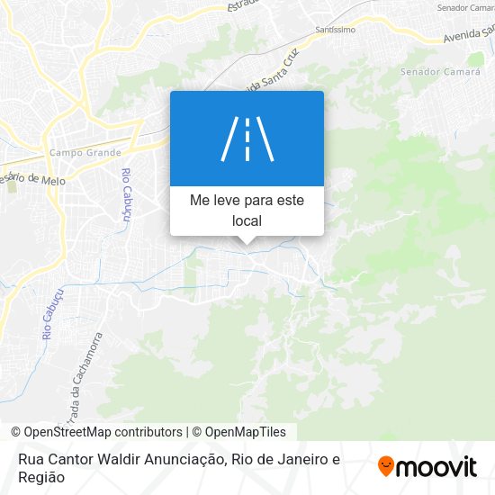 Rua Cantor Waldir Anunciação mapa