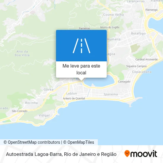 Autoestrada Lagoa-Barra mapa