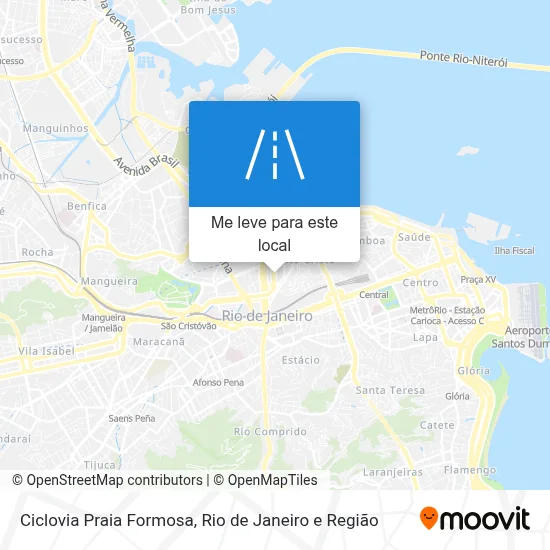 Ciclovia Praia Formosa mapa