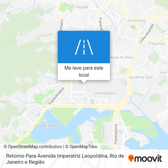 Retorno Para Avenida Imperatriz Leopoldina mapa