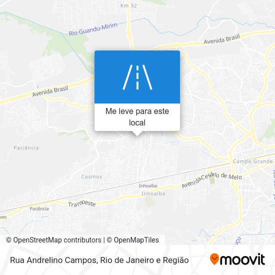Rua Andrelino Campos mapa