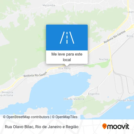 Rua Olavo Bilac mapa