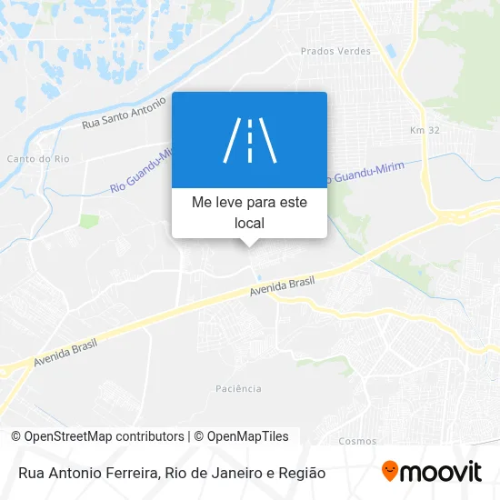 Rua Antonio Ferreira mapa