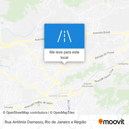 Rua Antônio Damasio mapa