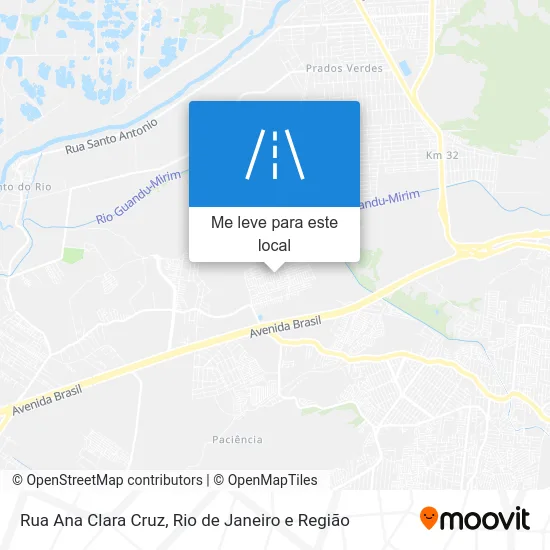 Rua Ana Clara Cruz mapa