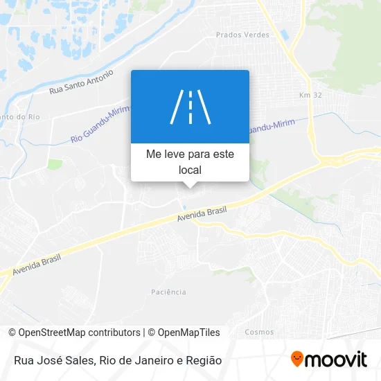 Rua José Sales mapa