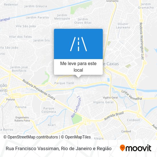 Rua Francisco Vassiman mapa
