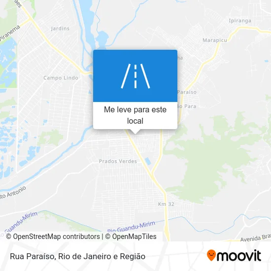 Rua Paraíso mapa