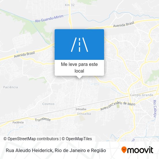 Rua Aleudo Heiderick mapa