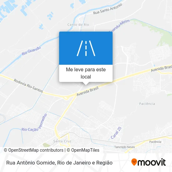 Rua Antônio Gomide mapa