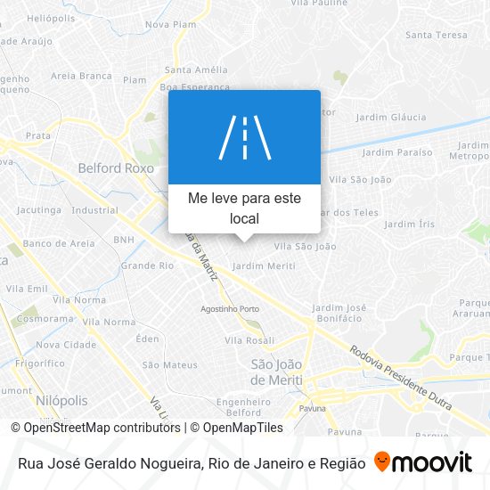 Rua José Geraldo Nogueira mapa
