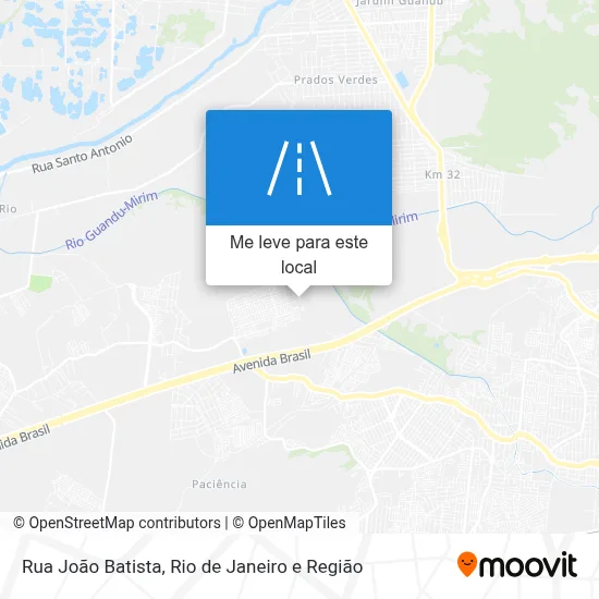 Rua João Batista mapa