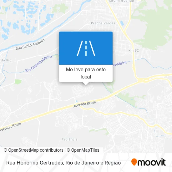 Rua Honorina Gertrudes mapa