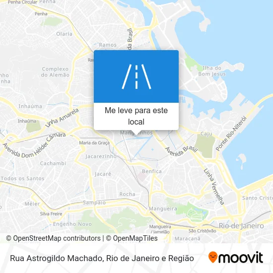 Rua Astrogildo Machado mapa