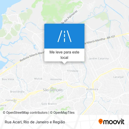 Rua Acari mapa