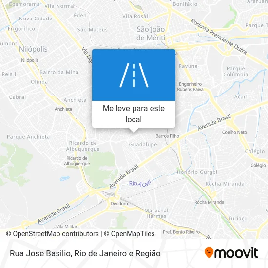 Rua Jose Basilio mapa