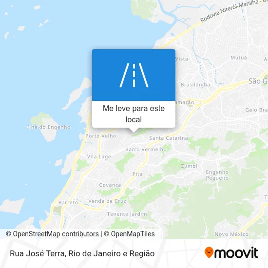 Rua José Terra mapa