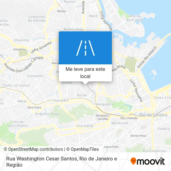 Rua Washington Cesar Santos mapa