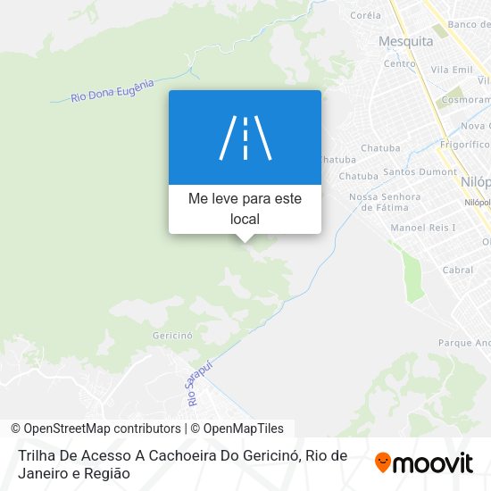 Trilha De Acesso A Cachoeira Do Gericinó mapa