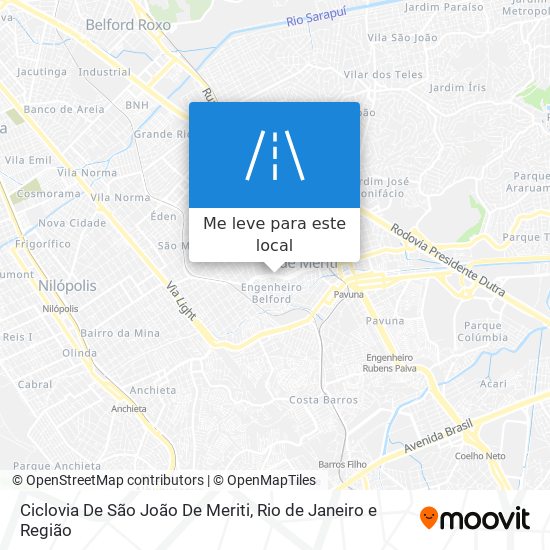 Ciclovia De São João De Meriti mapa