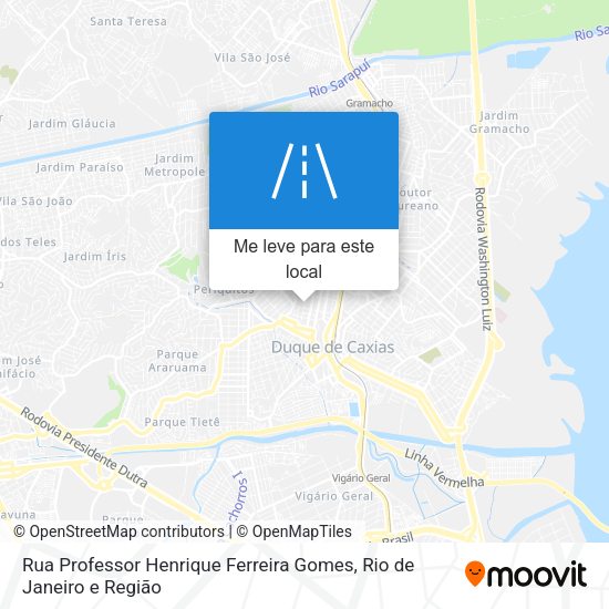 Rua Professor Henrique Ferreira Gomes mapa
