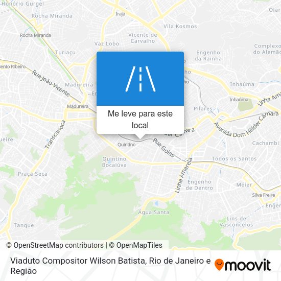 Viaduto Compositor Wilson Batista mapa