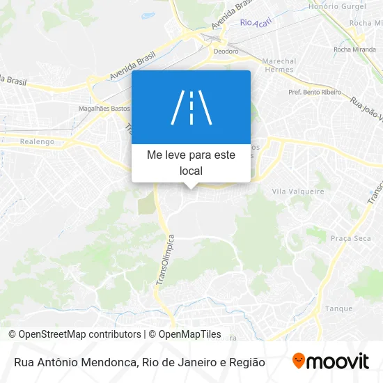 Rua Antônio Mendonca mapa