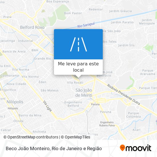 Beco João Monteiro mapa