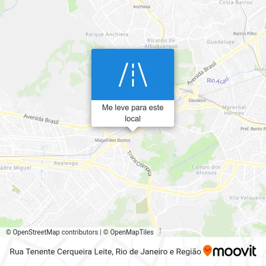 Rua Tenente Cerqueira Leite mapa