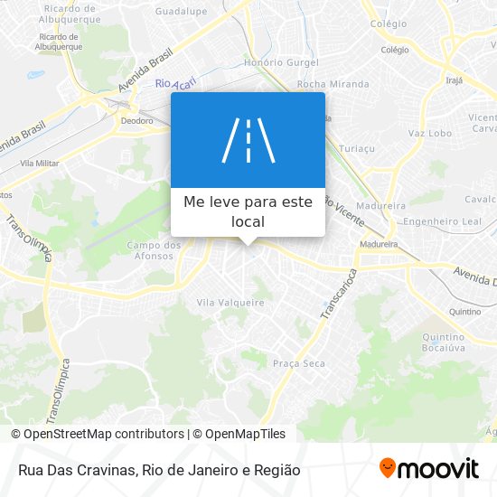 Rua Das Cravinas mapa