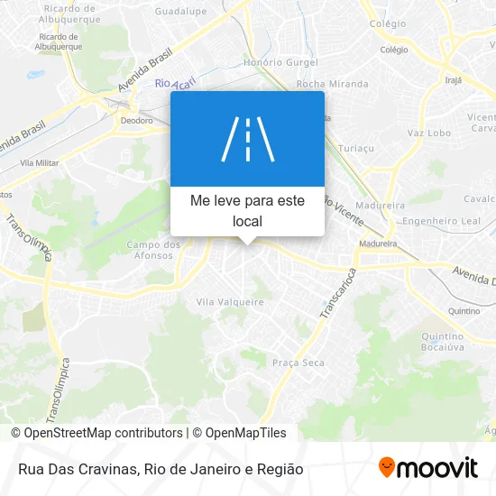 Rua Das Cravinas mapa