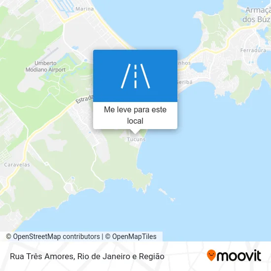 Rua Três Amores mapa