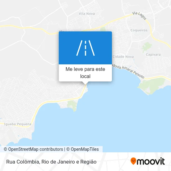 Rua Colômbia mapa