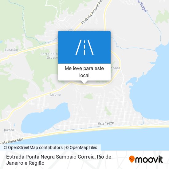 Estrada Ponta Negra Sampaio Correia mapa
