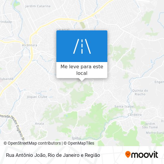 Rua Antônio João mapa