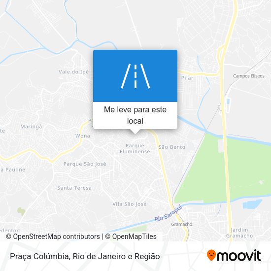 Praça Colúmbia mapa