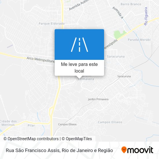 Rua São Francisco Assis mapa