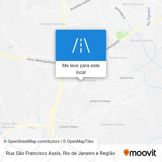 Rua São Francisco Assis mapa