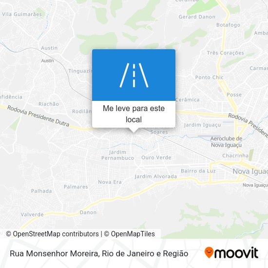 Rua Monsenhor Moreira mapa
