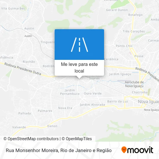 Rua Monsenhor Moreira mapa