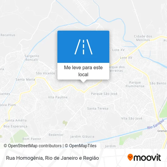 Rua Homogênia mapa