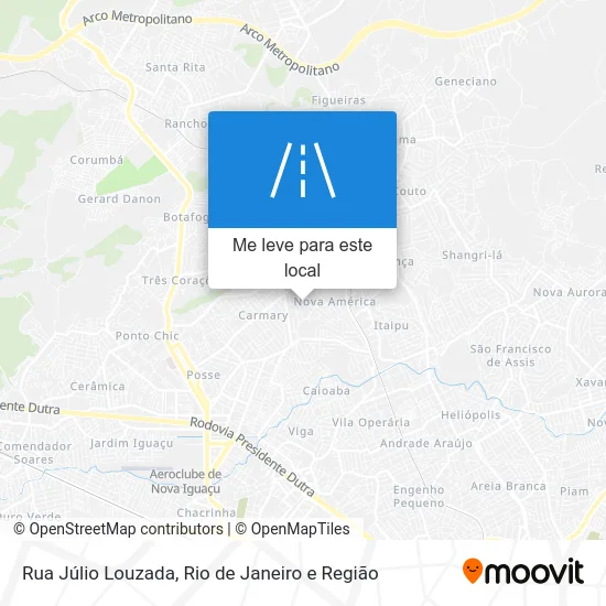 Rua Júlio Louzada mapa