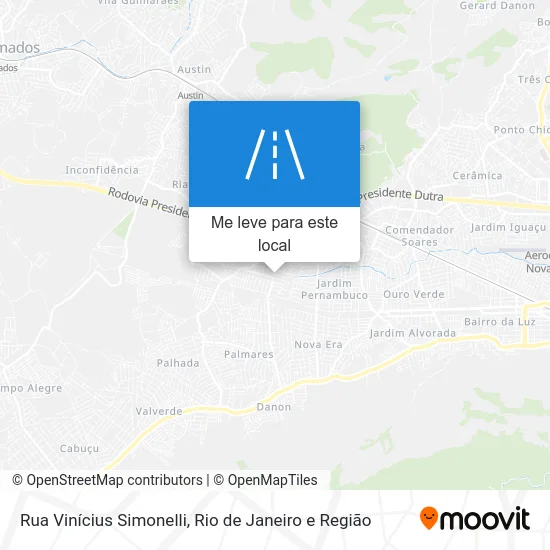 Rua Vinícius Simonelli mapa