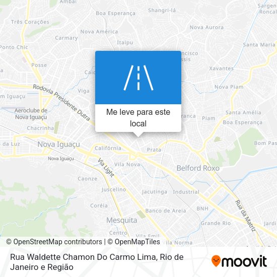 Rua Waldette Chamon Do Carmo Lima mapa