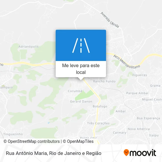 Rua Antônio Maria mapa