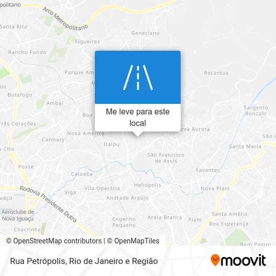 Rua Petrópolis mapa
