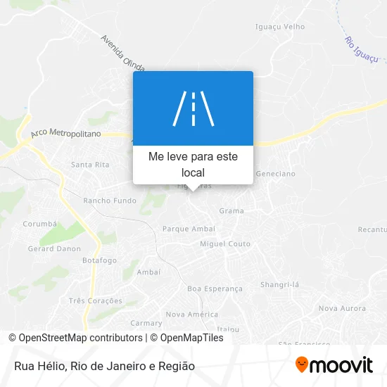 Rua Hélio mapa